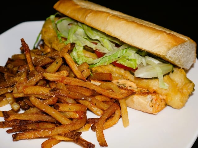 Fried Trout Sandwich.